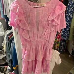 LSF pink tie dye natasha dress worn twice and dry cleaned.